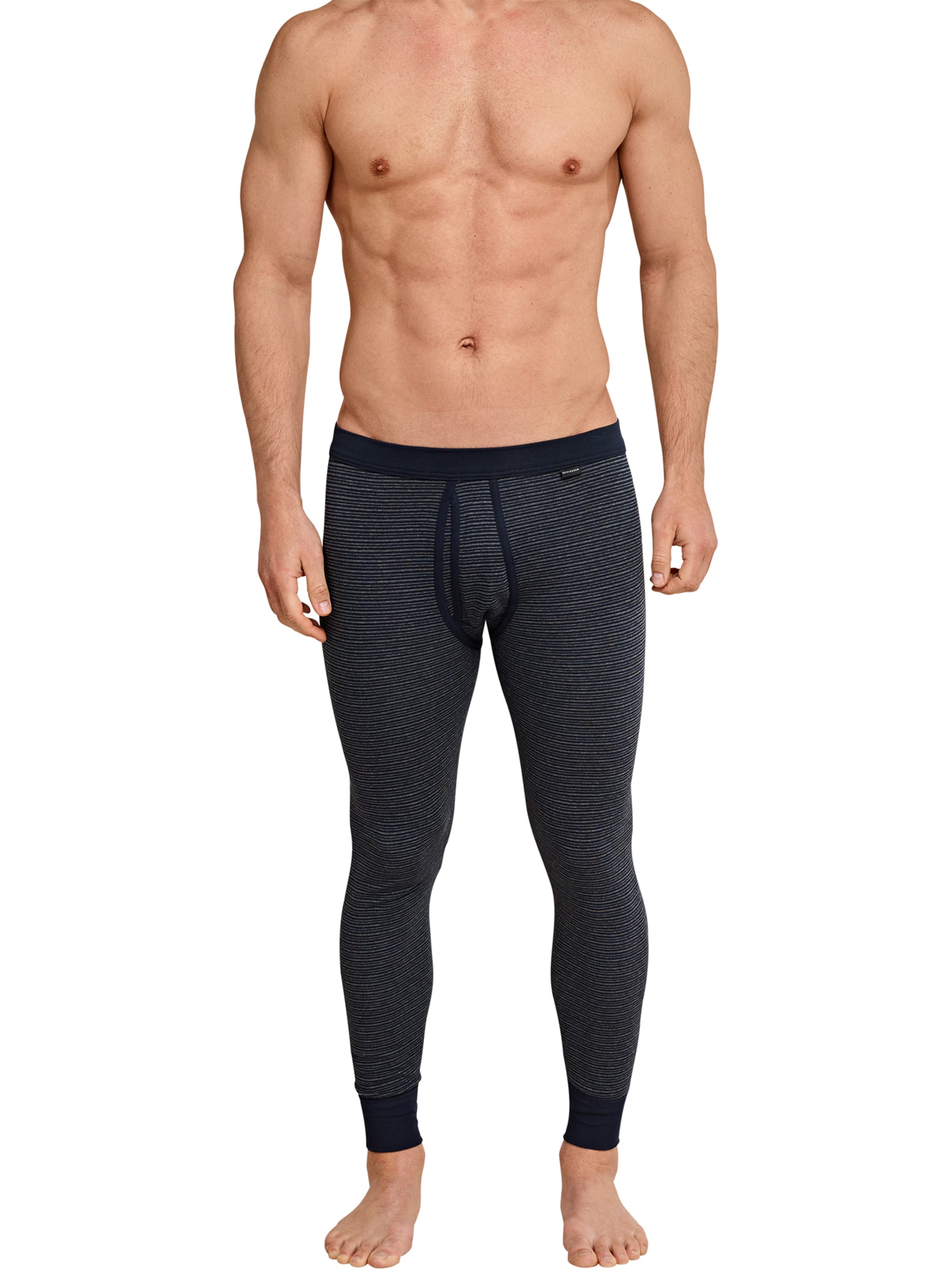 SCHIESSER Unterhose 'Feinripp Melange' in Blau: Vorderseite