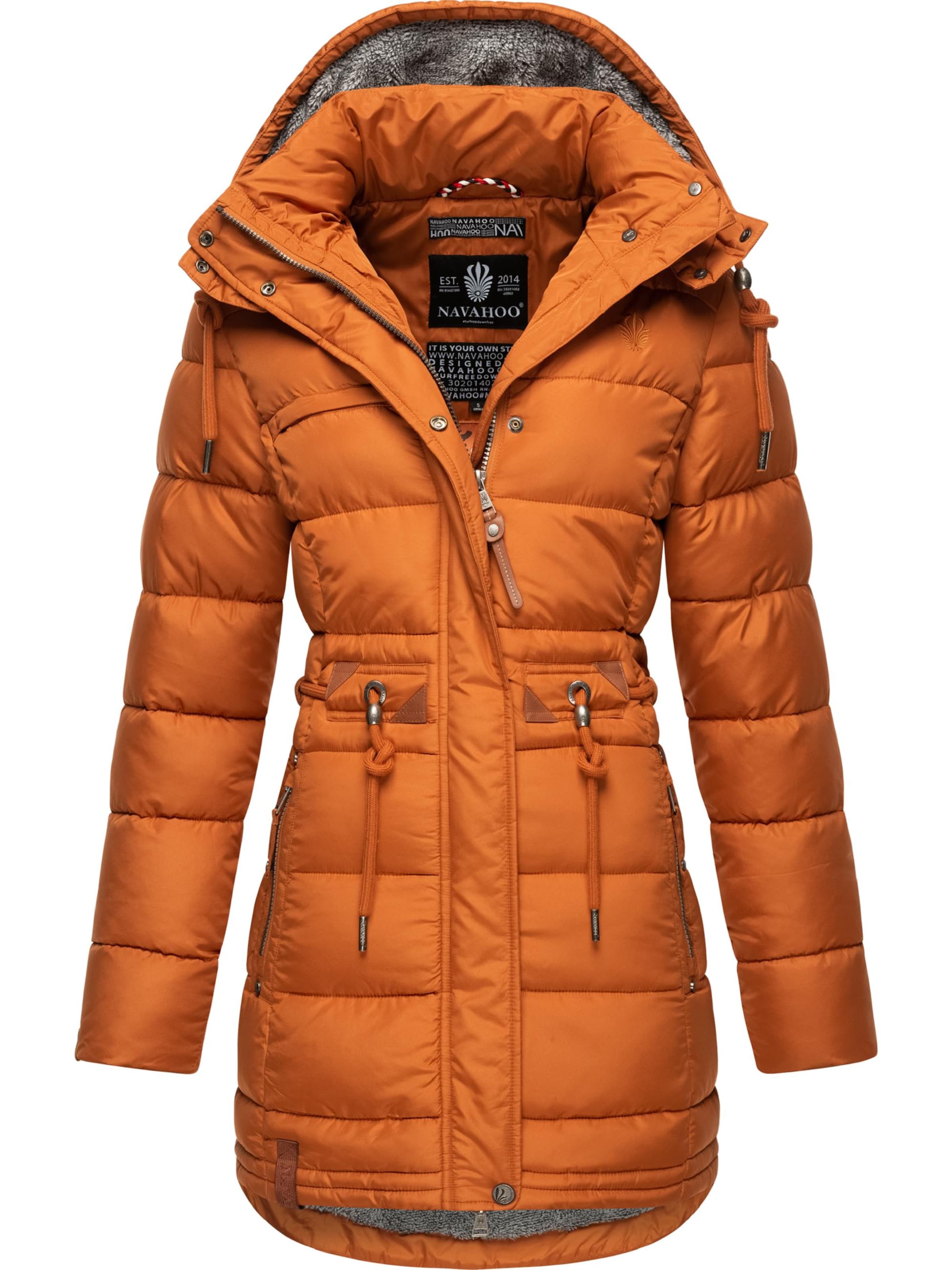 NAVAHOO Winter coat 'Daliee' in Orange: front