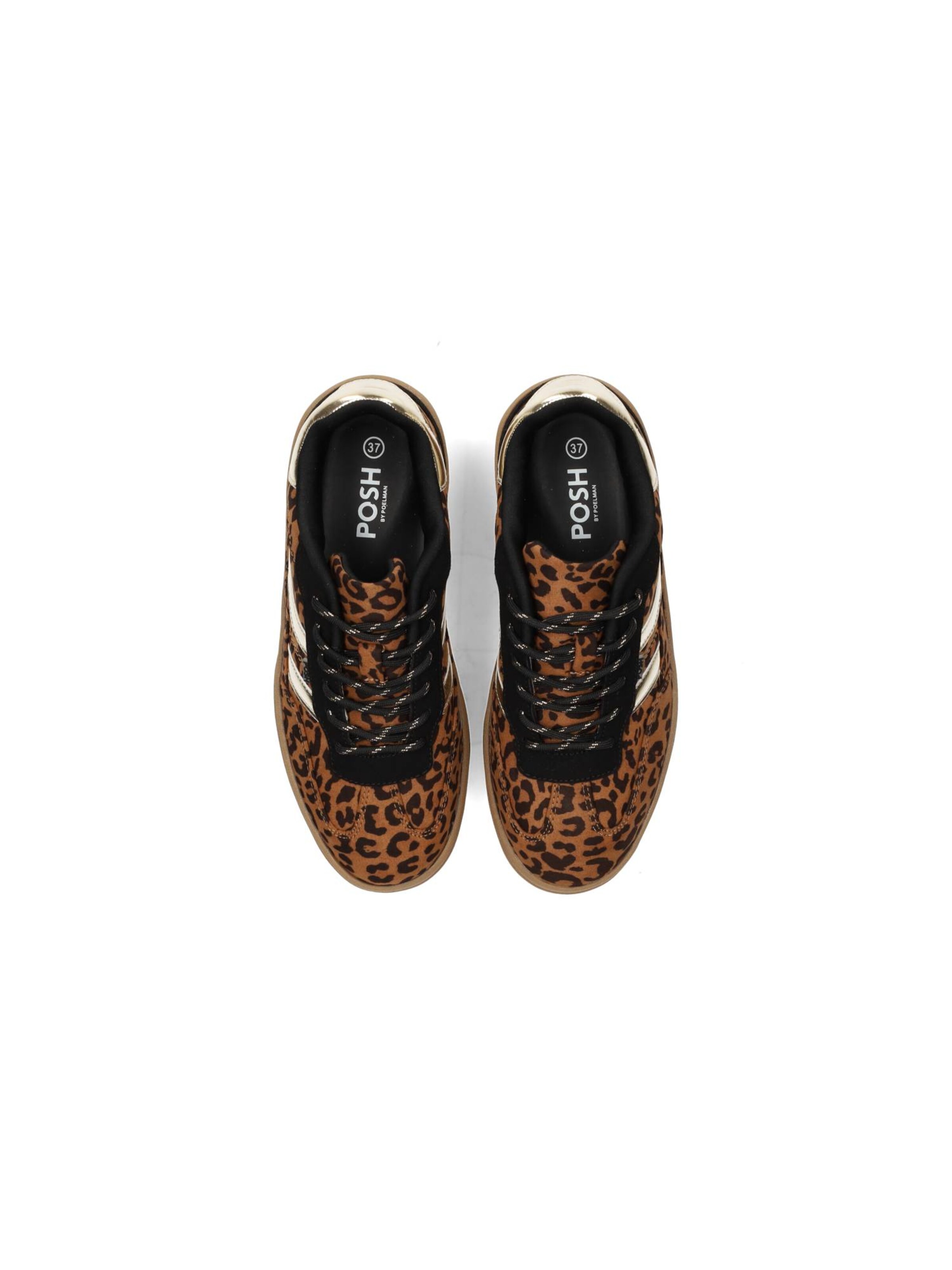 POSH by Poelman Sneakers laag 'BODIE' in Bruin