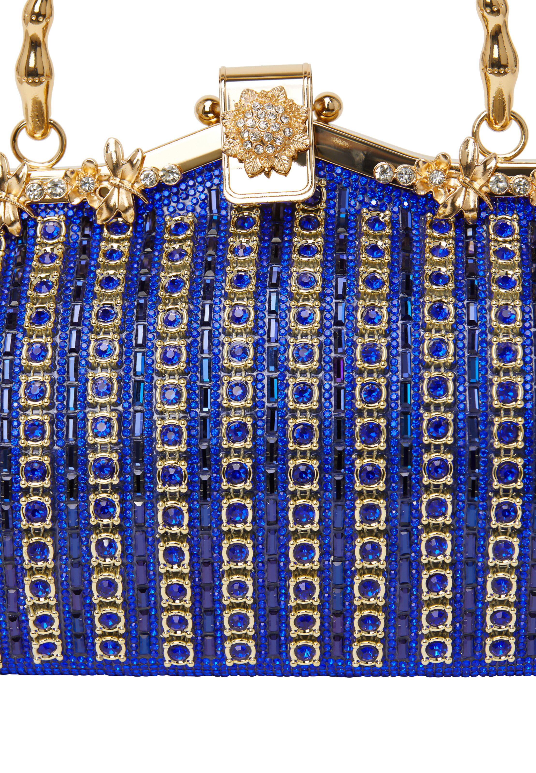 Clutch de la faina pe albastru