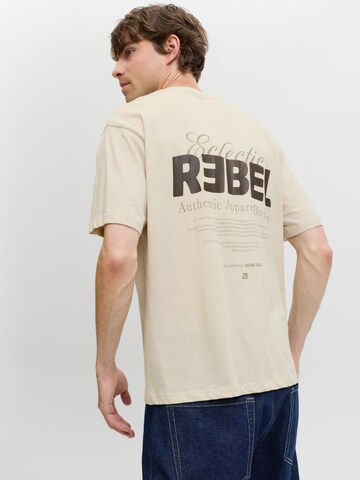 T-Shirt 'JREBJIM' JJ Rebel en beige : devant
