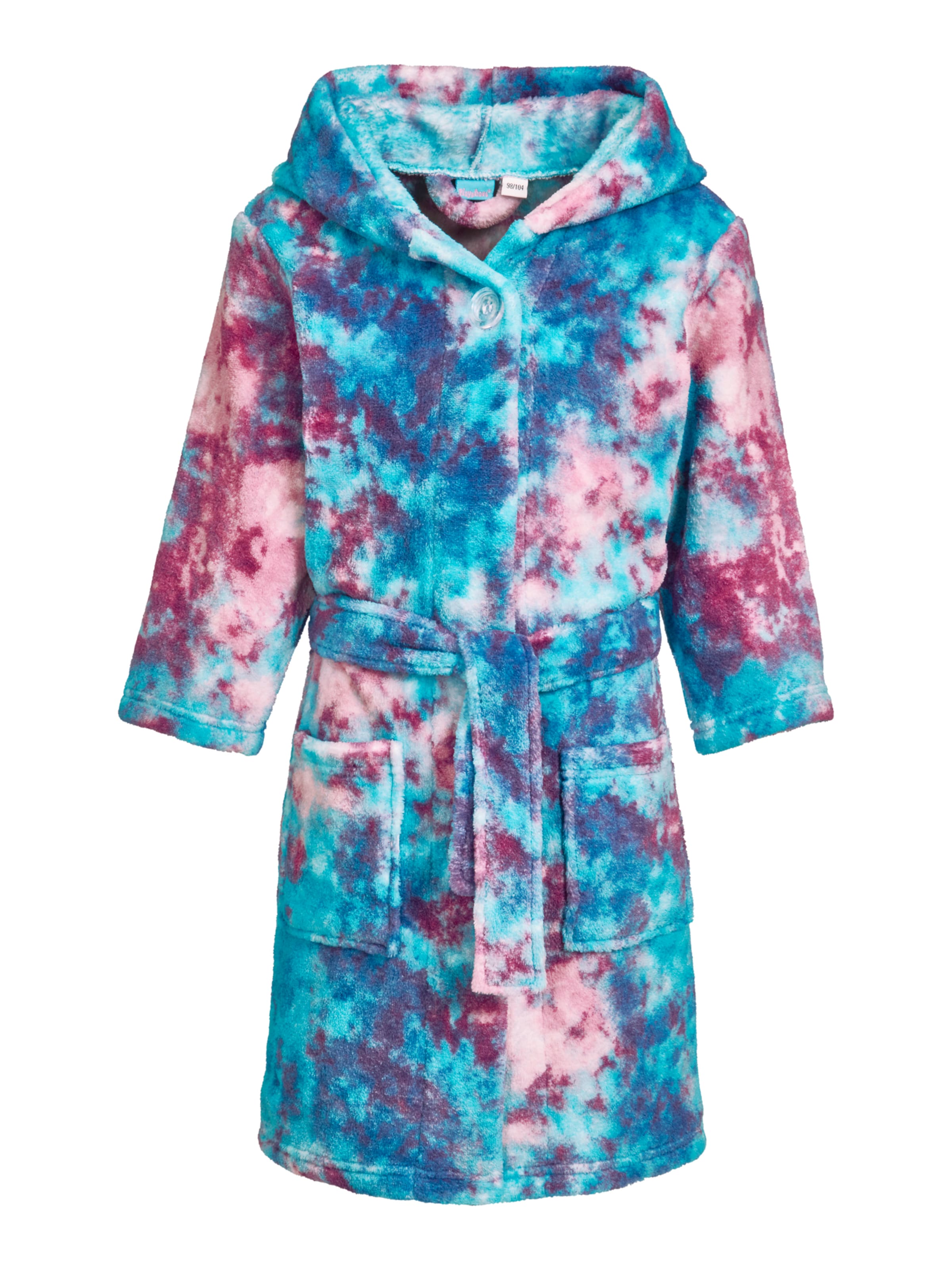 PLAYSHOES Банный халат в Зеленый: спереди