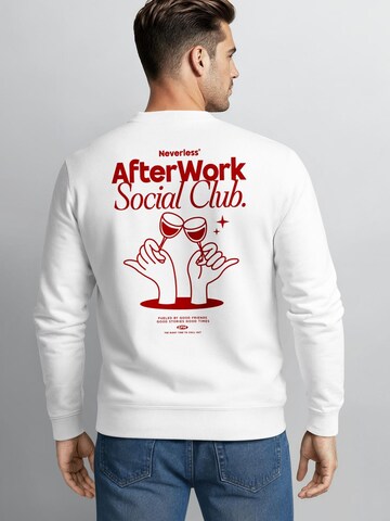 Neverless Sweatshirt 'After Work Social Club' in White