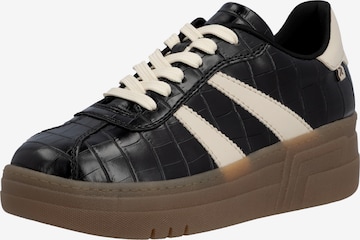 Baskets basses Rieker en noir : devant