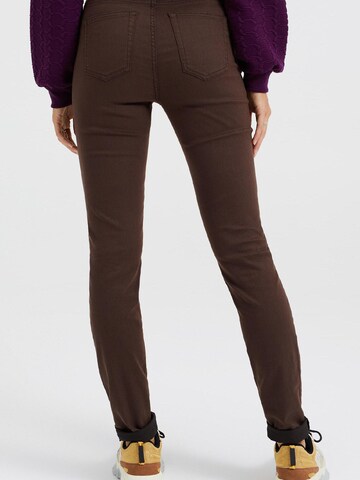 Skinny Jeans di WE Fashion in marrone