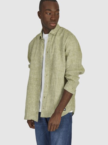 Coupe slim Chemise HECHTER PARIS en vert : devant