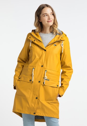 Manteau fonctionnel Schmuddelwedda en jaune : devant