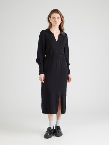 VILA Strickkleid 'Comfy' in Schwarz: Vorderseite
