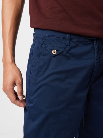 !Solid Regular Chino 'Bishop' in Blauw