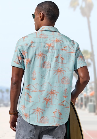 JOHN DEVIN Regular Fit Hemd 'Hawaii' in Blau