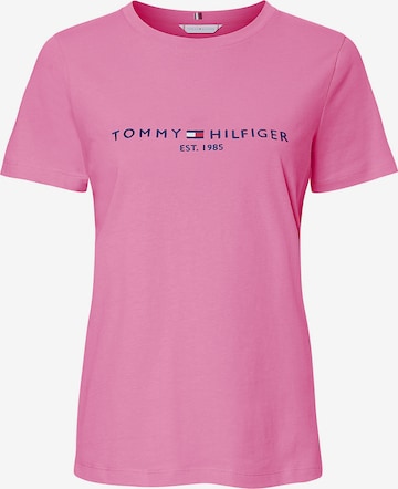 T-shirt Tommy Hilfiger Curve en rose : devant