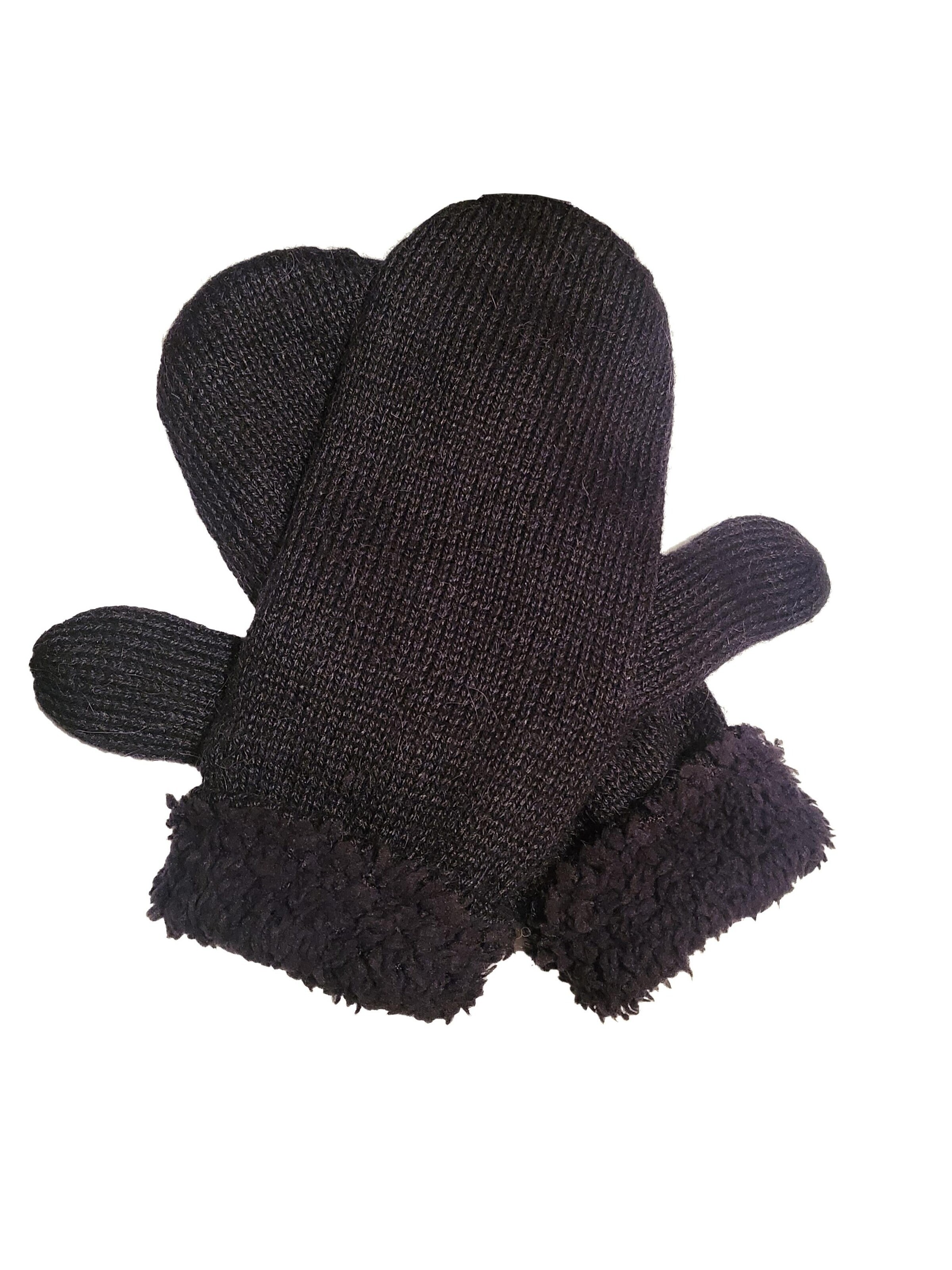 Posh Gear Mittens 'Guantiforaggio' in Black: front