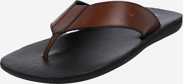 ABOUT YOU T-Bar Sandals 'Jayson' in Brown: front