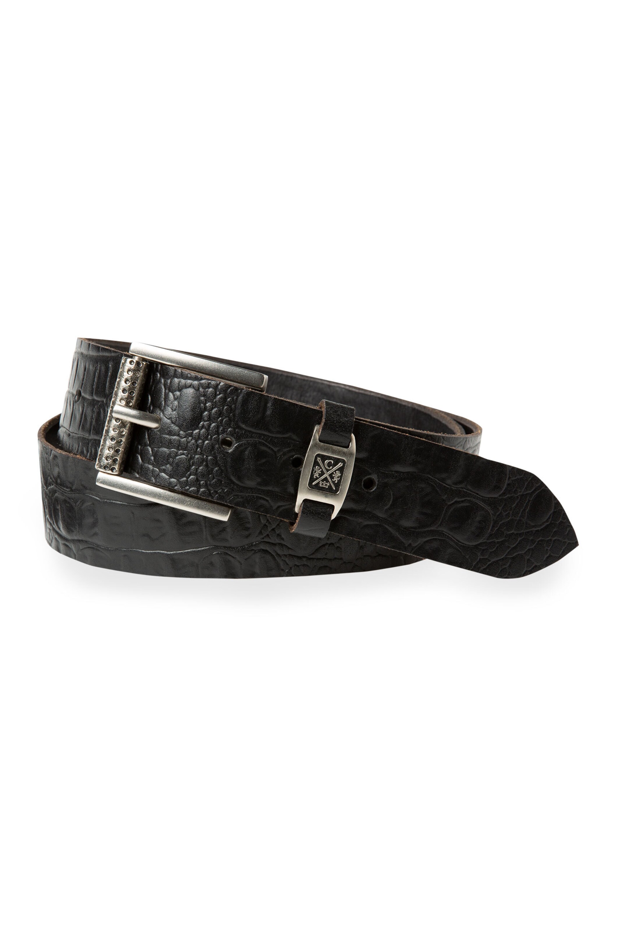 CAMP DAVID Belt in Black: front