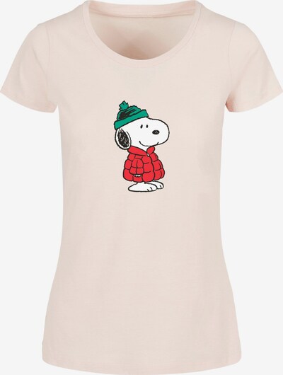 Merchcode Shirt 'Peanuts Snoopy Dressed Up' in beige / grün / rot / schwarz / weiß, Produktansicht