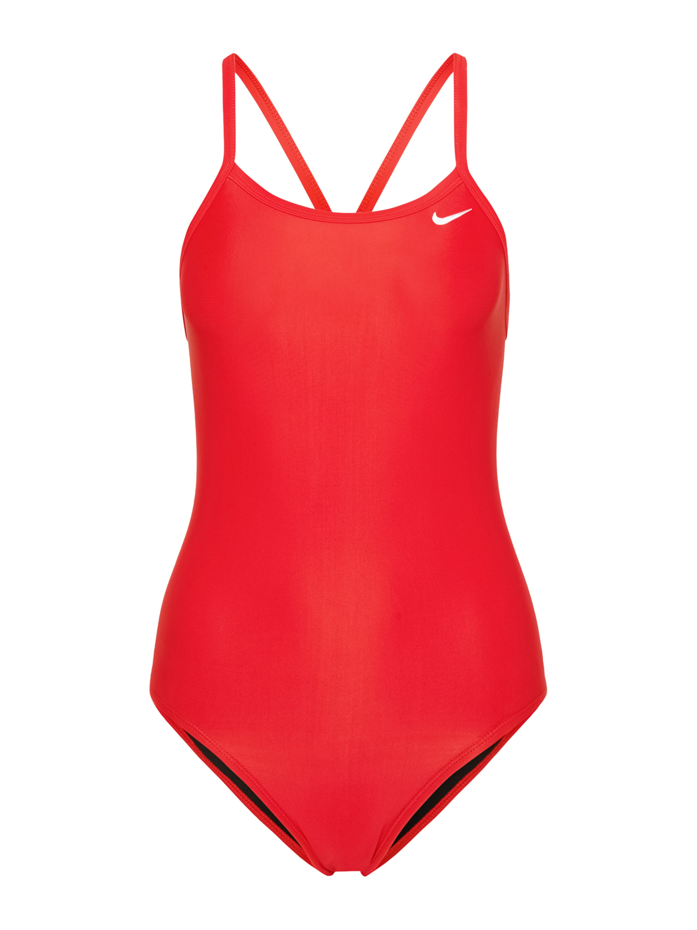 Bustier Maillot de bain sport Nike Swim en rouge : devant