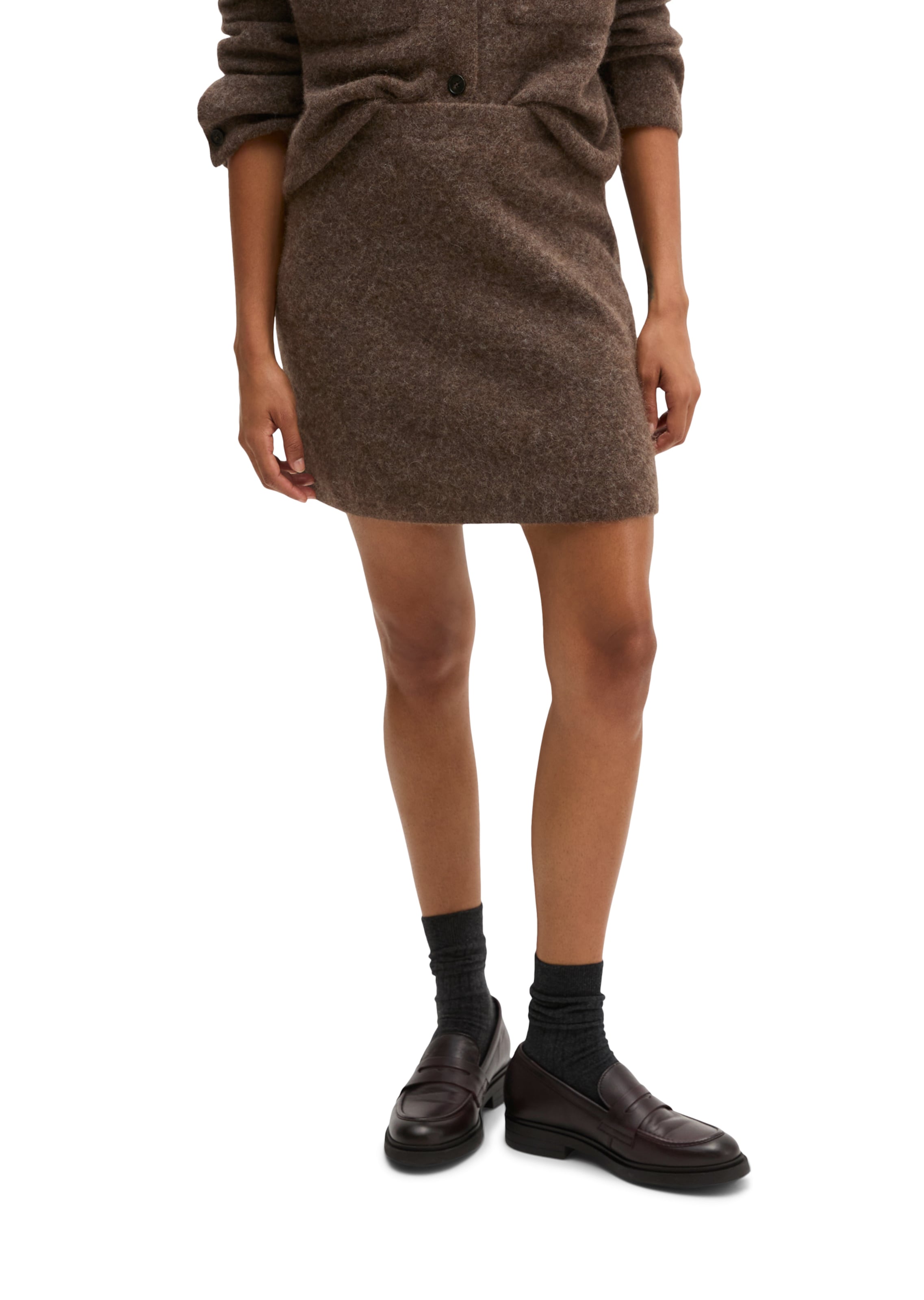 Marc O'Polo Rok in Bruin: voorkant
