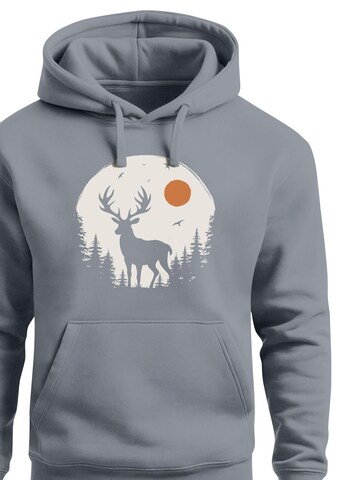 Neverless Sweatshirt 'Wald Hirsch'‌‌‌‌‌‌‌ in Grau