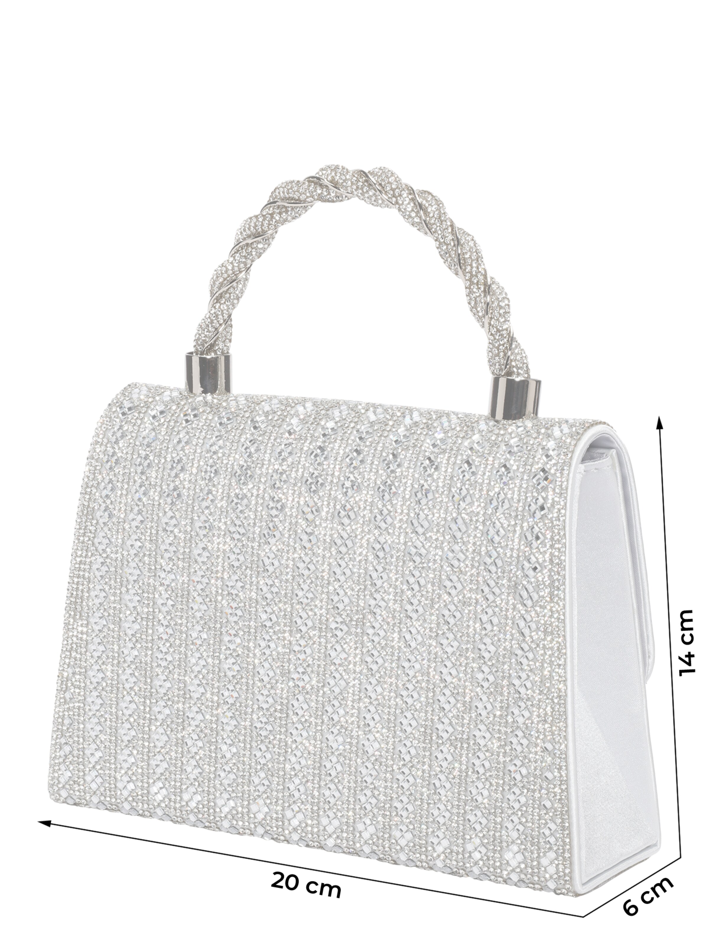 mascara Handbag in Silver