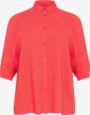 Camicia da donna 'Mille' di KAFFE CURVE in rosso: frontale