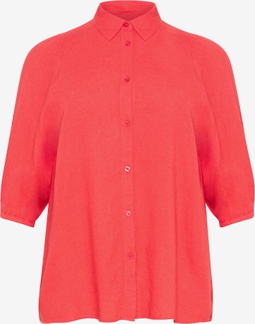 Camicia da donna 'Mille' di KAFFE CURVE in rosso: frontale