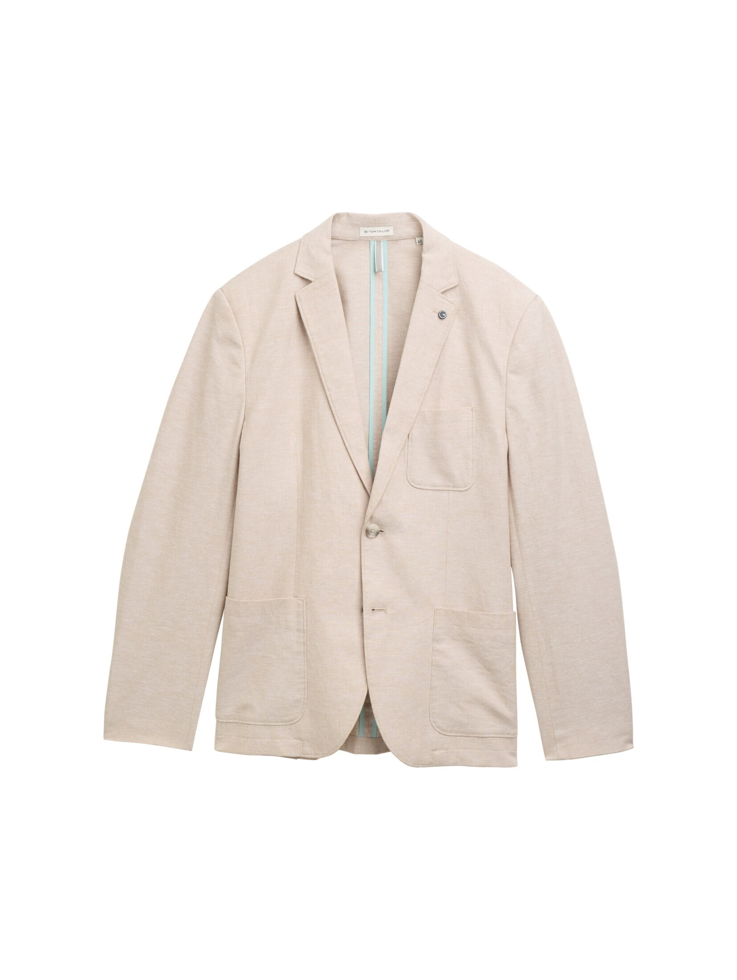 TOM TAILOR Regular Fit Sakko in Weiß: Vorderseite