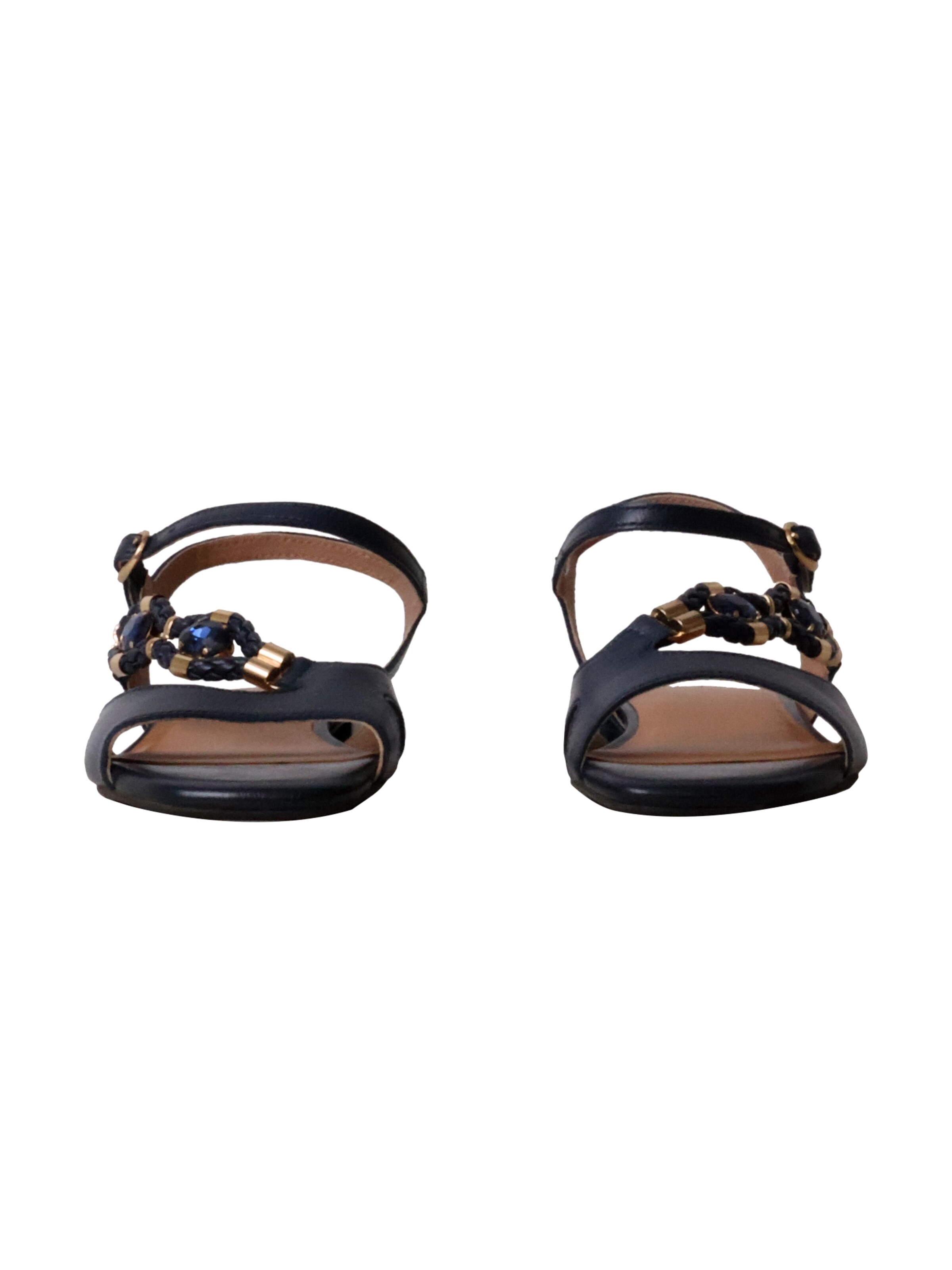 Emilie Karston Sandale 'Clemence Ledersandalen' in Blau