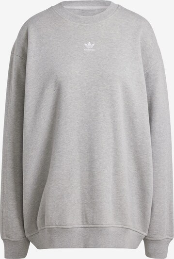 ADIDAS ORIGINALS Sweat-shirt 'Essentials' en gris chiné / blanc, Vue avec produit
