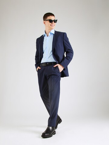 Coupe slim Pantalon à plis 'H-Genius' BOSS en bleu