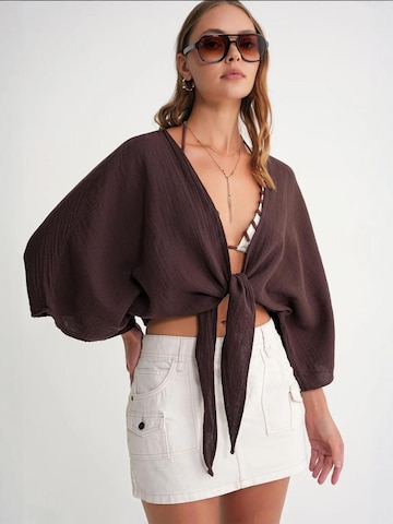 Camicia da donna di MixRay in marrone