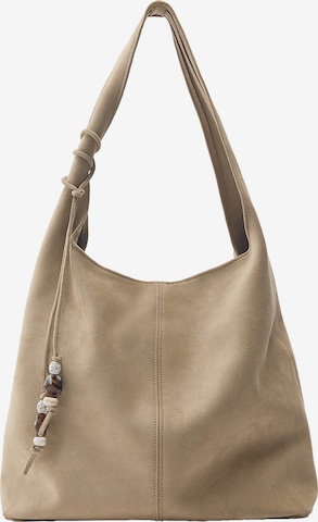Pull&BearShopper torba - bež boja: prednji dio