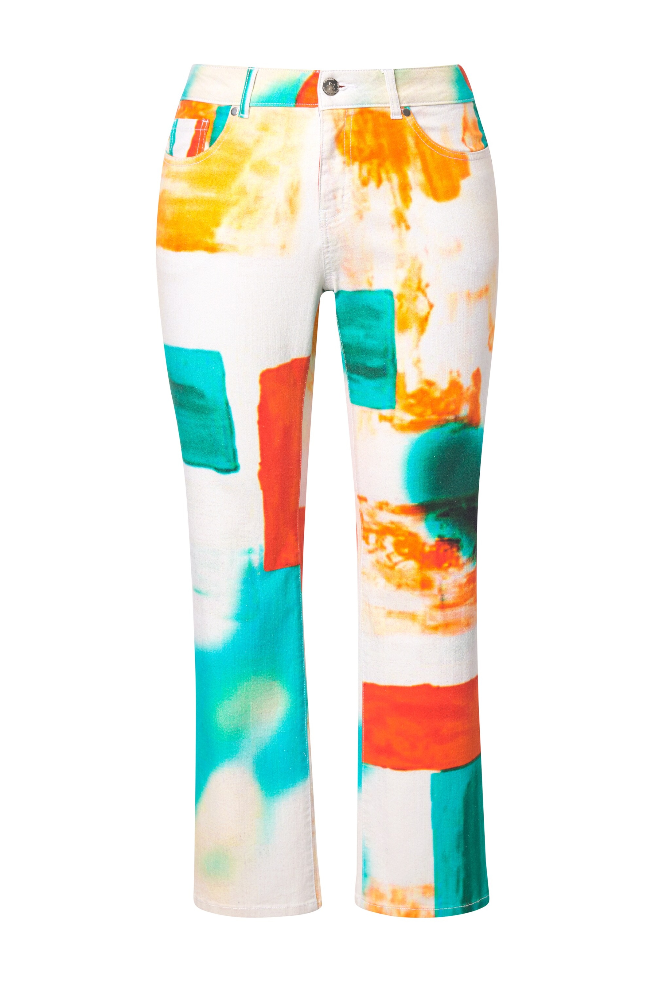 Angel of Style Bootcut Jeans in Wit: voorkant