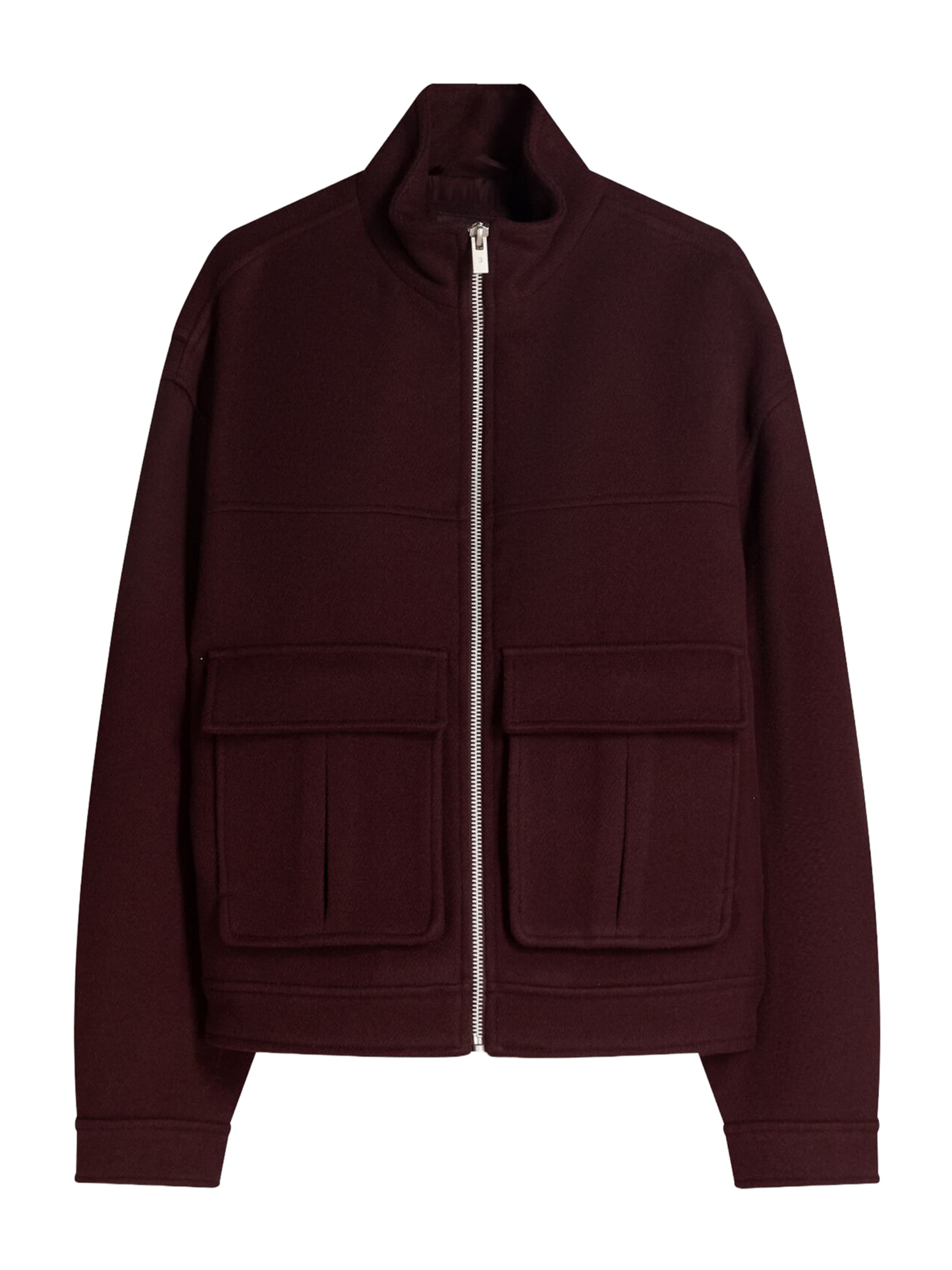 Bershka Between-season jacket in Burgundy, Item view