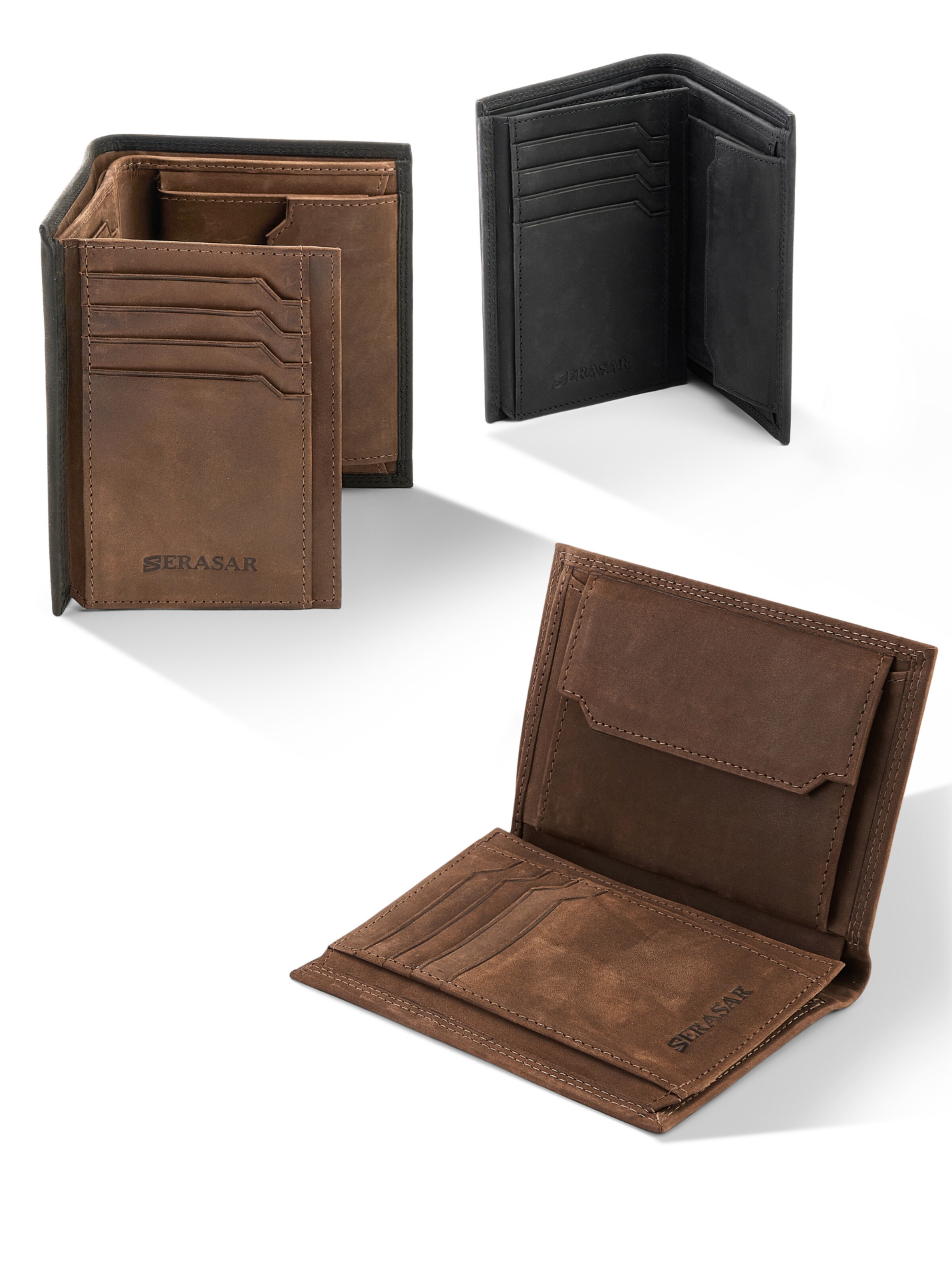 SERASAR Wallet 'Vintage' in Black