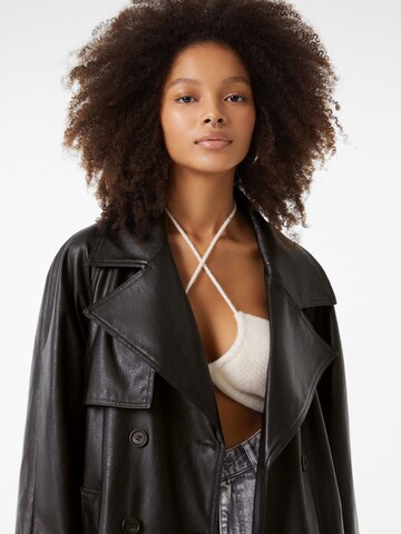 Bershka Between-Seasons Coat in Black