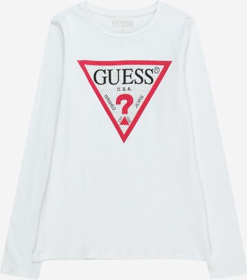 T-Shirt GUESS en blanc : devant