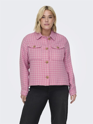 ONLY Carmakoma Демисезонная куртка 'KIMMIE' в Ярко-розовый: спереди