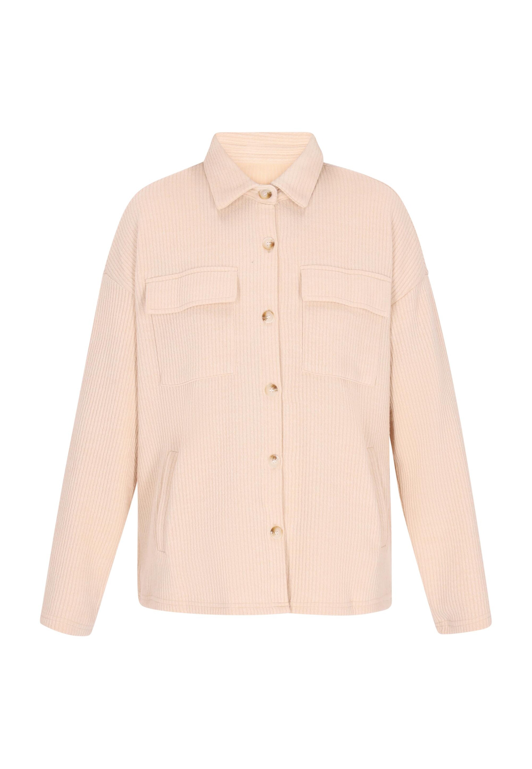 MIMO Gebreid vest 'Autumn Outfits' in Beige: voorkant