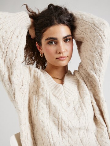 Gina Tricot Sweter w kolorze beżowy