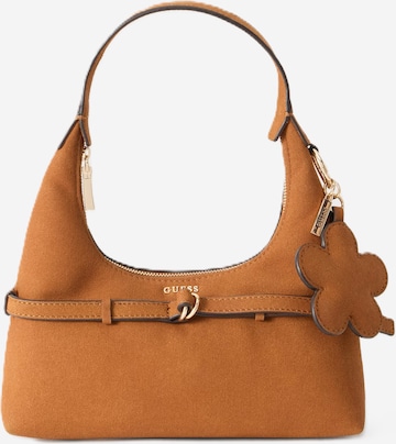 GUESS Käsilaukku 'TAYLOR MINI' värissä ruskea: etupuoli
