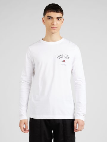 T-Shirt TOMMY HILFIGER en blanc : devant