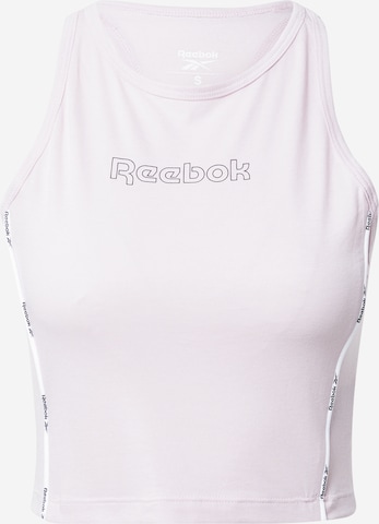 Top sportivo di Reebok in rosa: frontale