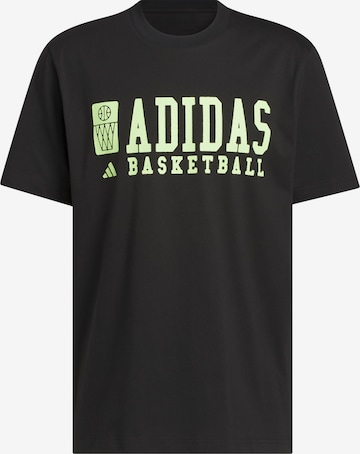 T-Shirt fonctionnel 'Basketball Graphic' ADIDAS PERFORMANCE en noir : devant