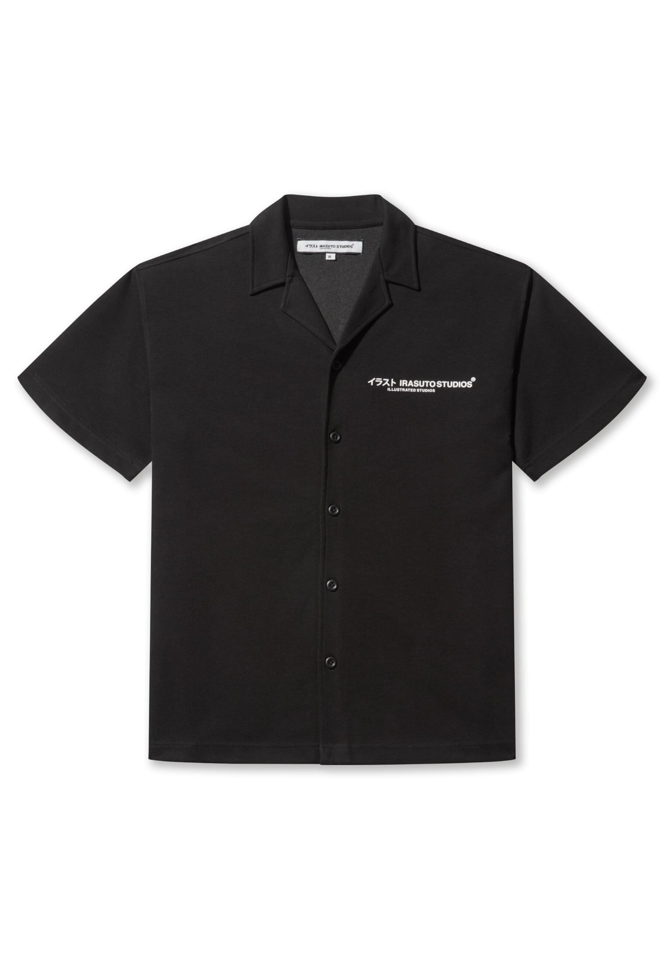 Irasuto Studios Comfort Fit Skjorta 'Cuban' i svart: framsida