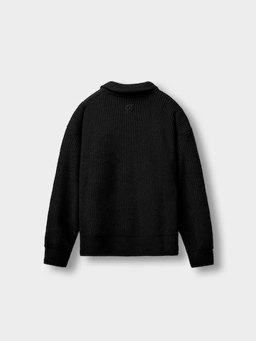 Burocs Sweater 'Knit Half-Zip' in Black