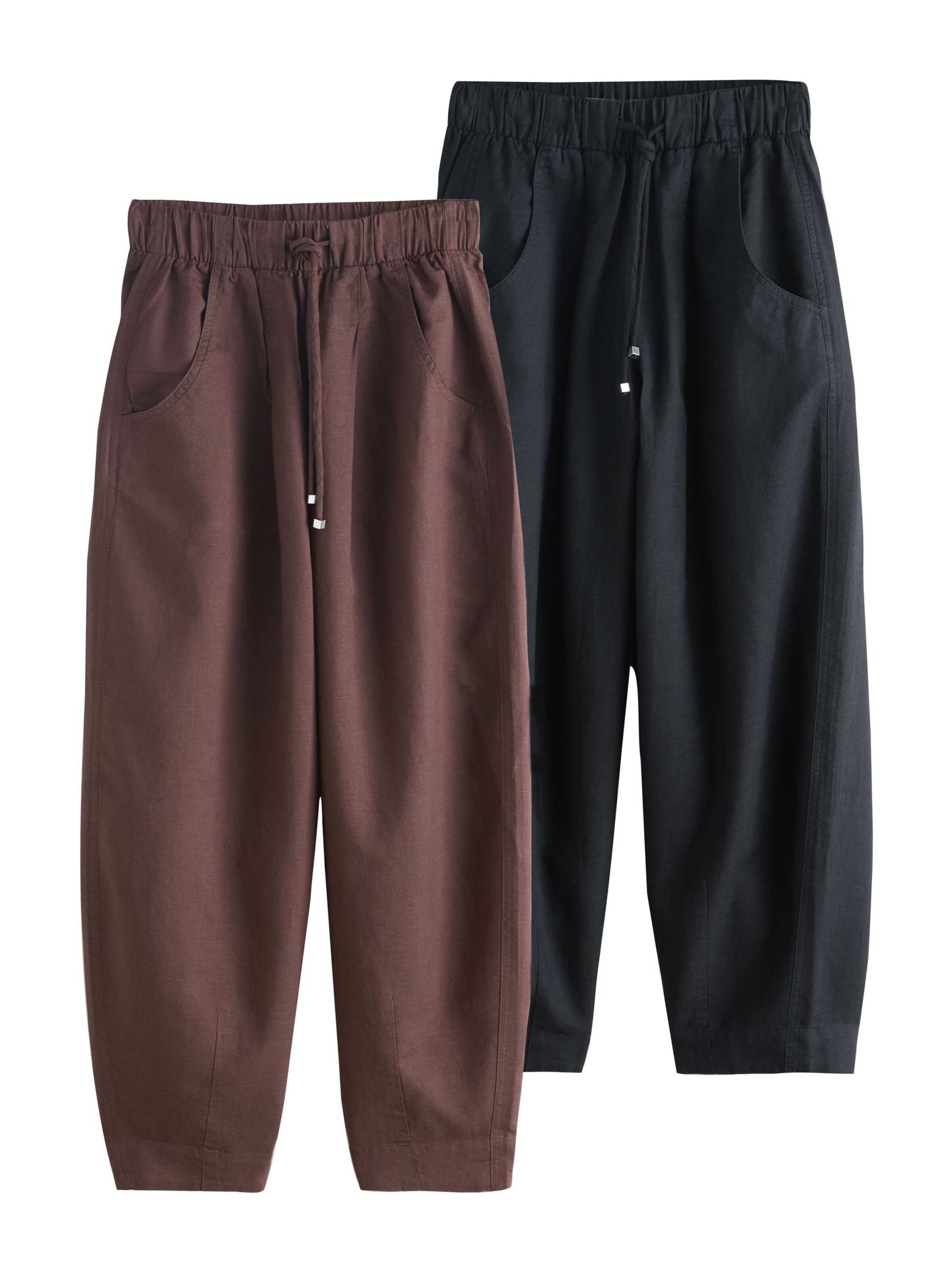 Next Pleat-Front Pants in 42/Short in Chocolate / Black, Item view