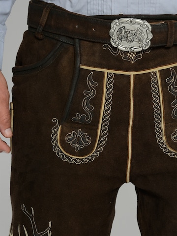 Rißberg Regular Klederdracht broek in Bruin