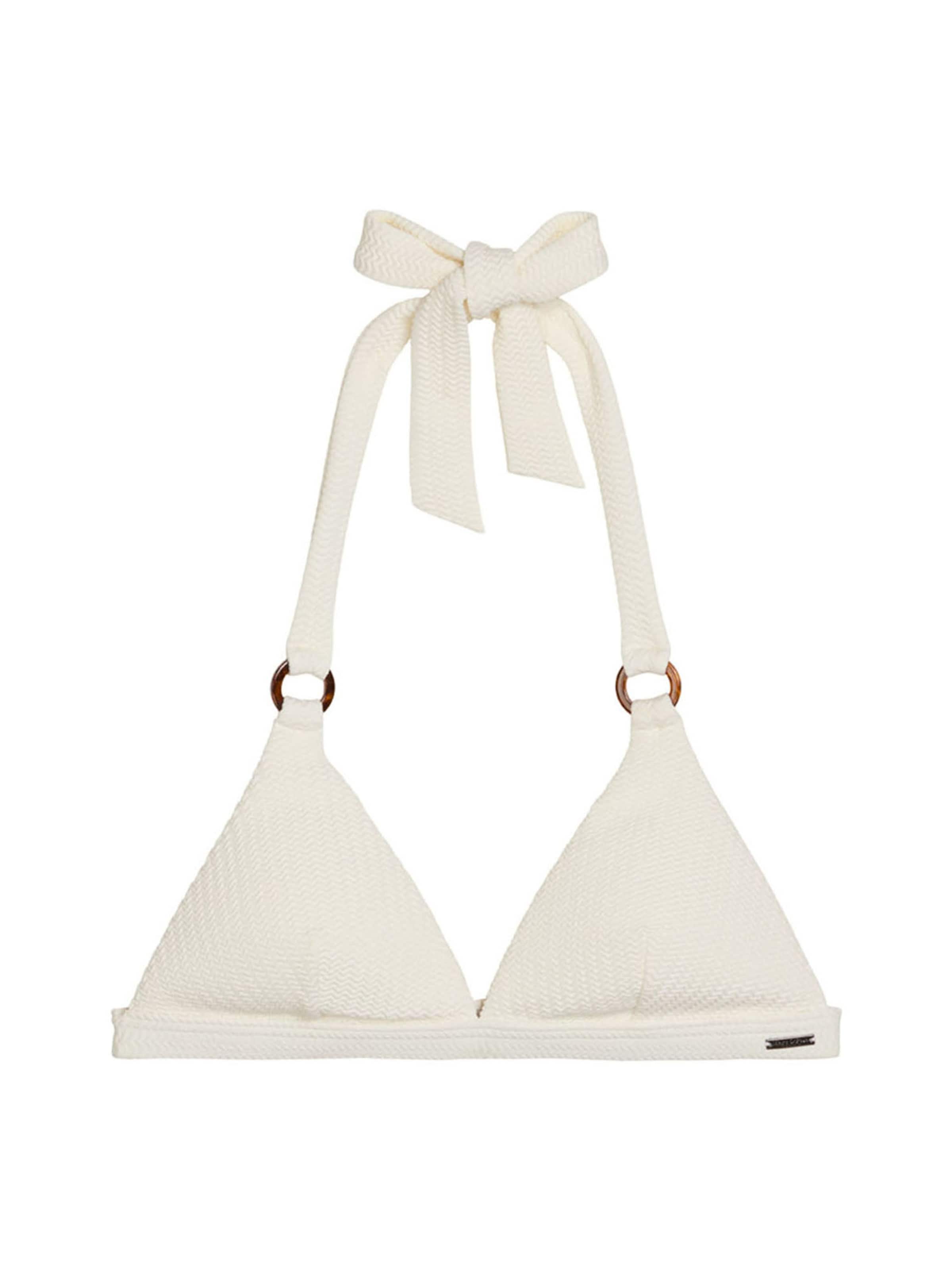 Marc O'Polo Triangel-Bikini-Top ' Firecracker Floral ' in Weiß: Vorderseite