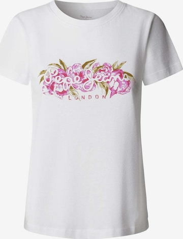 T-shirt 'MAHINA' Pepe Jeans en blanc : devant