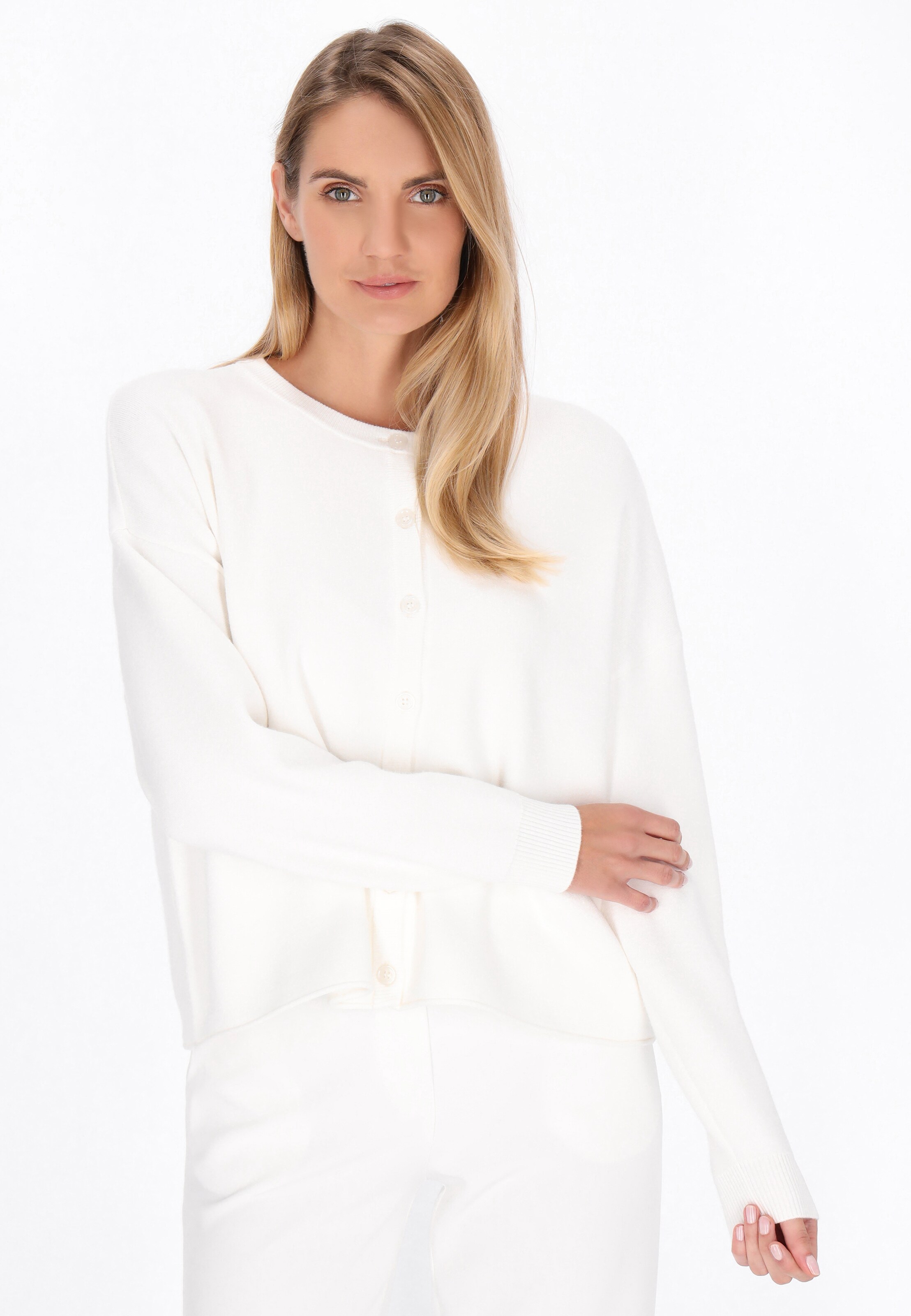 usha WHITE LABEL Neuletakki värissä valkoinen: etupuoli